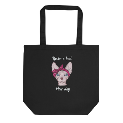 "NEVER A BAD HAIR DAY" ECO TOTE
