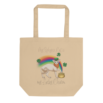 "MY SPHYNX IS MY LUCKY CHARM" ECO TOTE