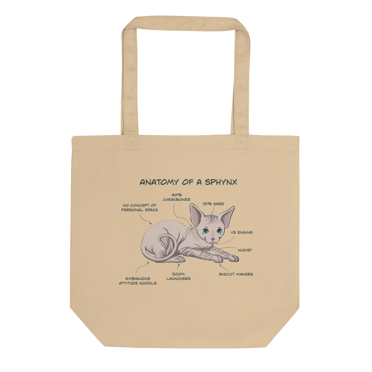ANATOMY OF SPHYNX CAT - TOTE BAG