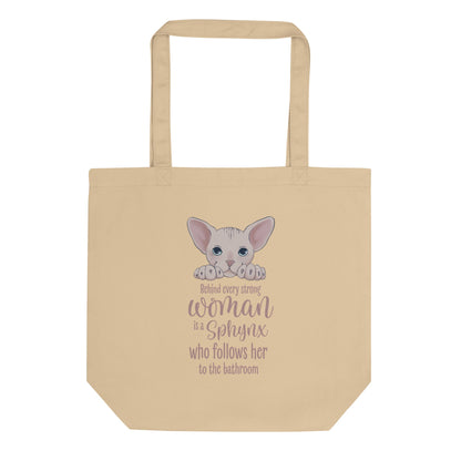 "BEHIND EVERY WOMAN" SPHYNX TOTE