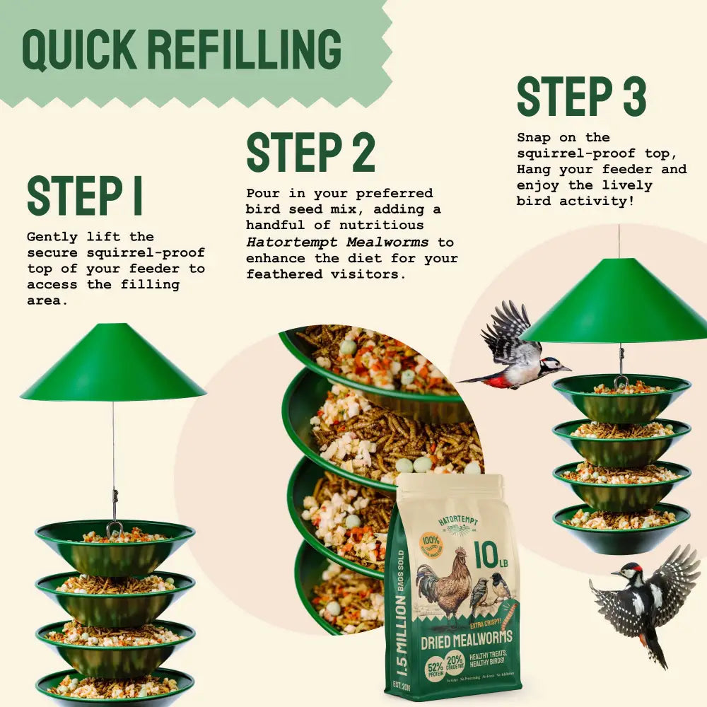 Squirrel-Proof Metal Bird Feeder (Hanging)