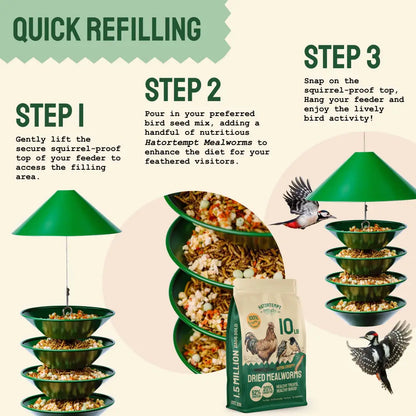 Squirrel-Proof Metal Bird Feeder (Hanging)