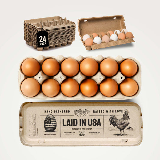 Laid in USA: Reusable, Compostable Egg Cartons (Bulk)