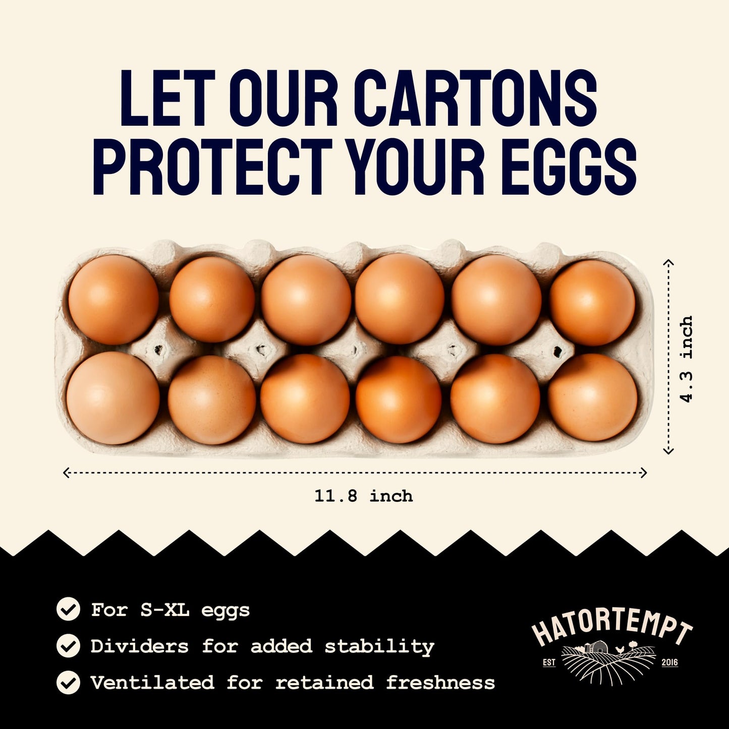 Laid in USA: Reusable, Compostable Egg Cartons (Bulk)