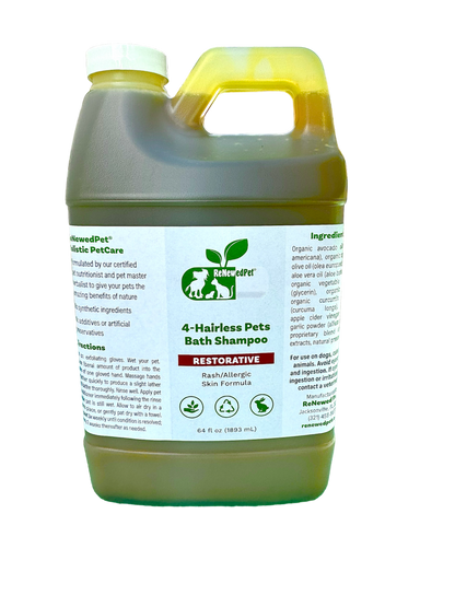 4-HAIRLESS PETS RESTORATIVE BATH SHAMPOO