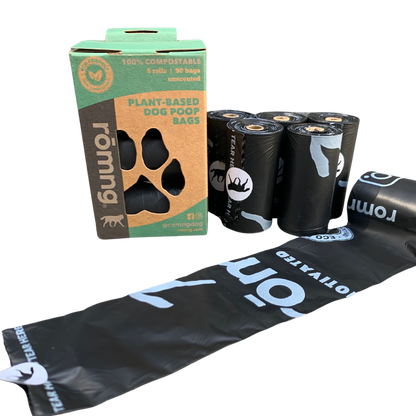 Compostable plant-based dog poop bags