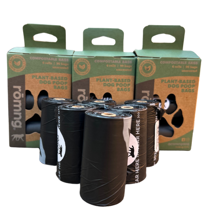 Compostable plant-based dog poop bags