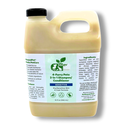 4-FURRY PETS 2-IN-1 *SENSITIVE SHAMPOO + CONDITIONER