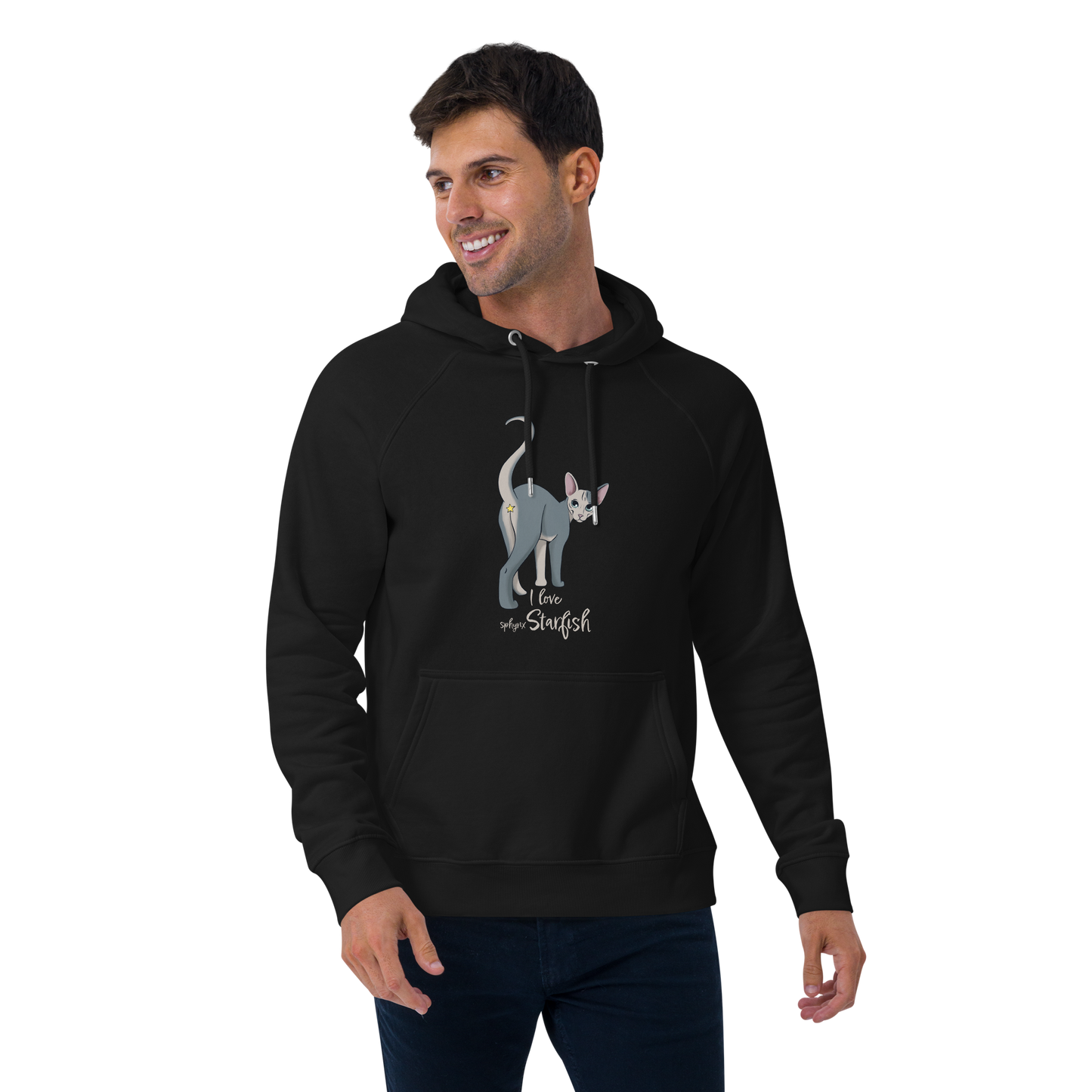"I LOVE SPHYNX STARFISH" UNISEX ECO HOODIE
