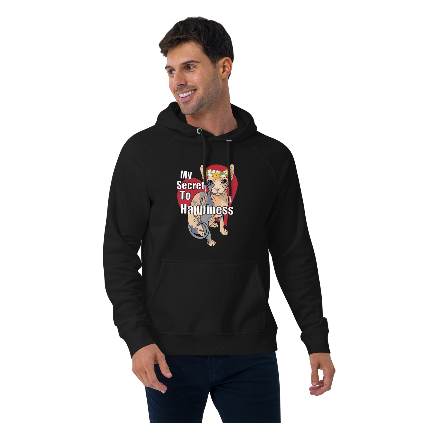 "MY SECRET TO HAPPINESS" UNISEX ECO TEE