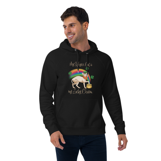 "MY SPHYNX IS MY LUCKY CHARM" UNISEX ECO HOODIE