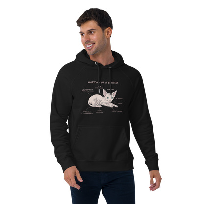 "ANATOMY OF A SPHYNX" UNISEX ECO HOODIE
