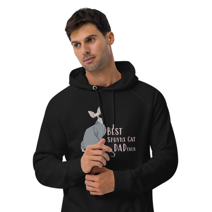 "BEST SPHYNX CAT DAD" UNISEX ECO HOODIE