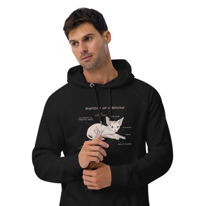 "ANATOMY OF A SPHYNX" UNISEX ECO HOODIE