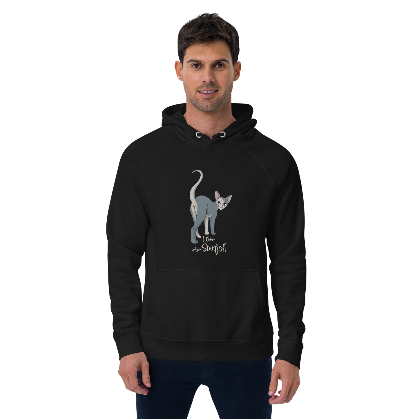 "I LOVE SPHYNX STARFISH" UNISEX ECO HOODIE