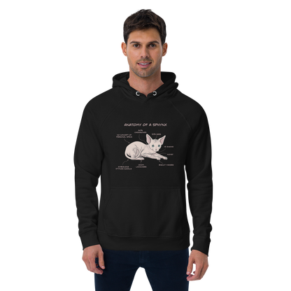 "ANATOMY OF A SPHYNX" UNISEX ECO HOODIE