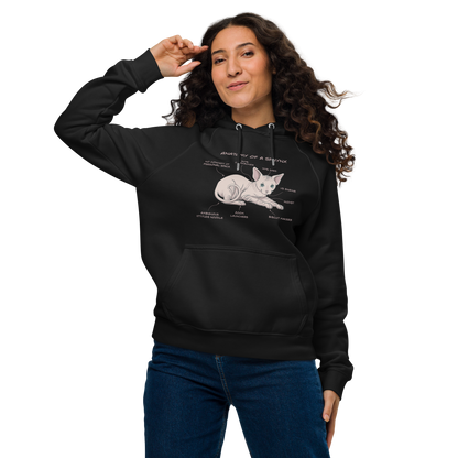 "ANATOMY OF A SPHYNX" WOMEN'S ECO HOODIE