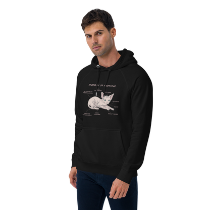 "ANATOMY OF A SPHYNX" UNISEX ECO HOODIE