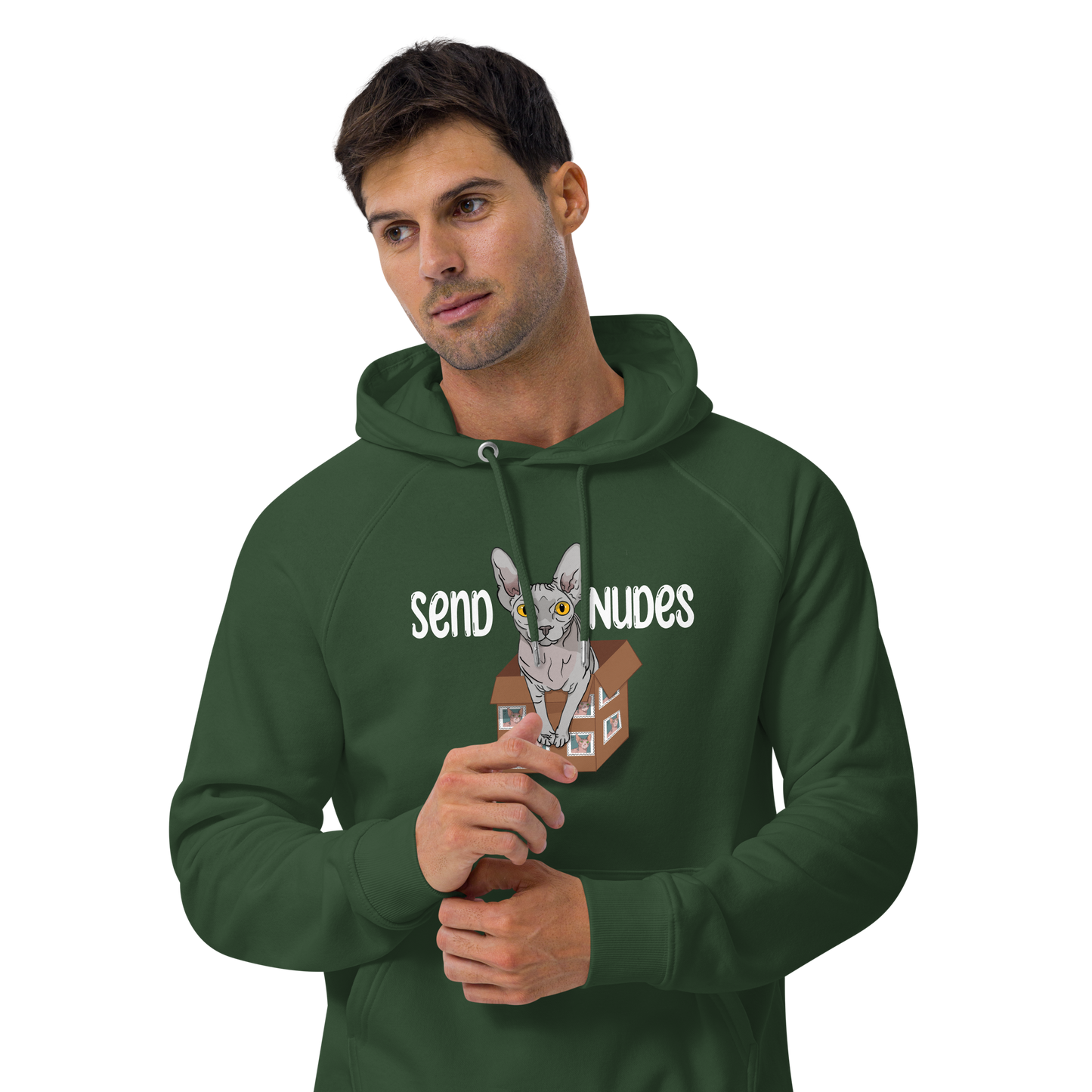 "SEND NUDES" UNISEX ECO HOODIE