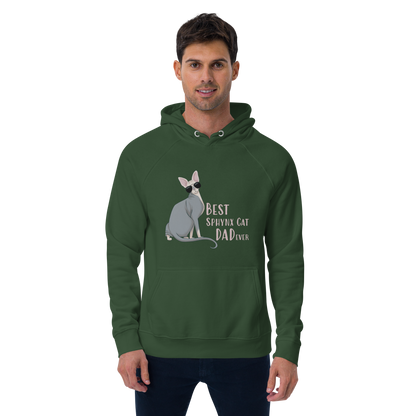 "BEST SPHYNX CAT DAD" UNISEX ECO HOODIE