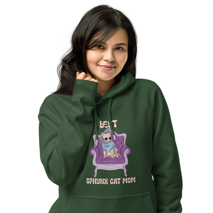 "BEST SPHYNX CAT MOM" UNISEX ECO HOODIE