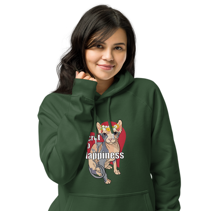 "MY SECRET TO HAPPINESS" ECO HOODIE