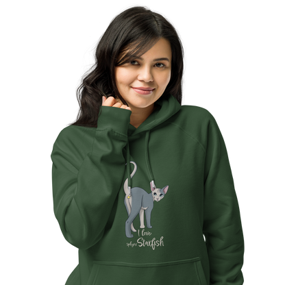 "I LOVE SPHYNX STARFISH" WOMEN'S ECO HOODIE