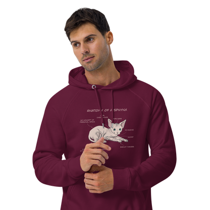 "ANATOMY OF A SPHYNX" UNISEX ECO HOODIE