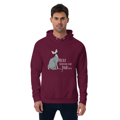 "BEST SPHYNX CAT DAD" UNISEX ECO HOODIE