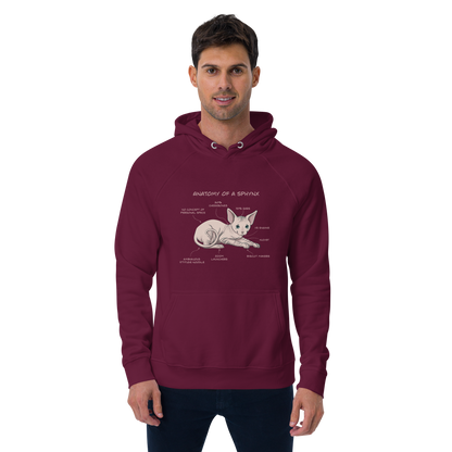 "ANATOMY OF A SPHYNX" UNISEX ECO HOODIE