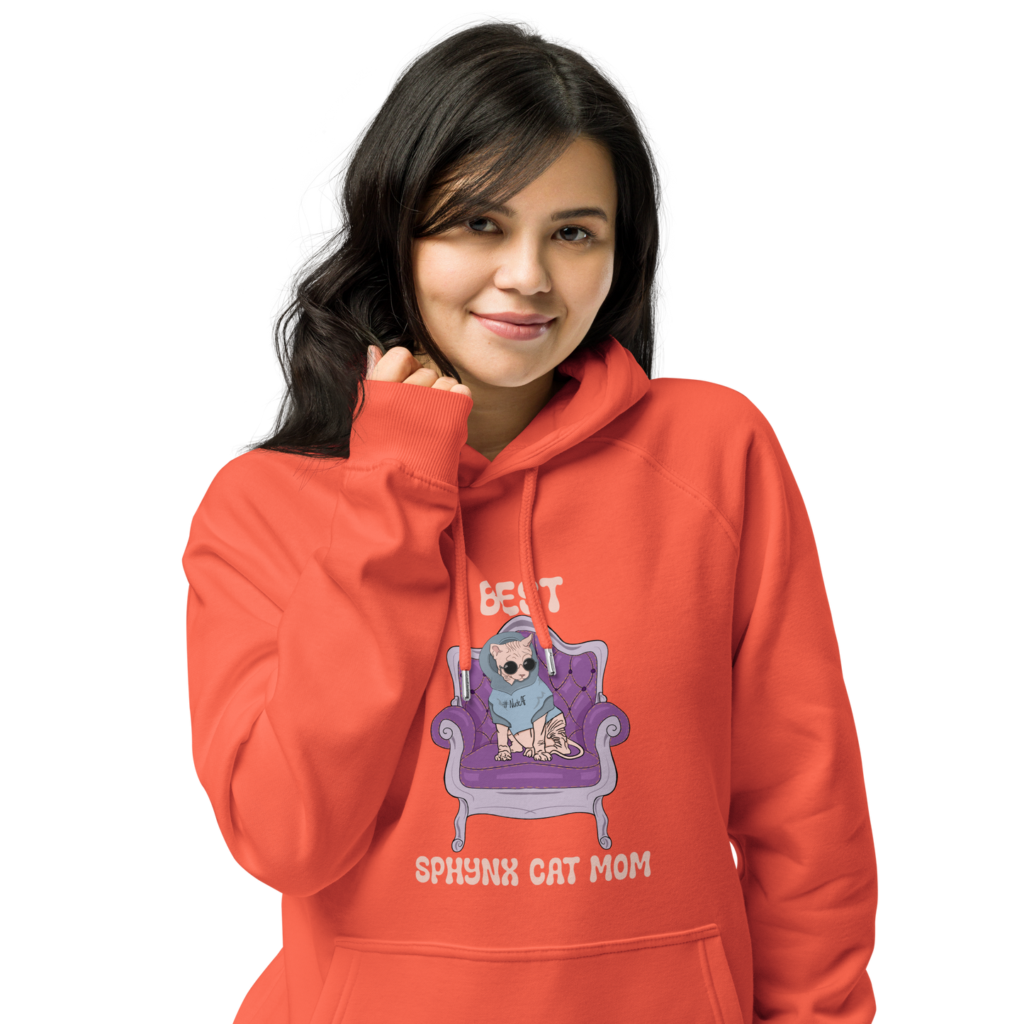 "BEST SPHYNX CAT MOM" UNISEX ECO HOODIE