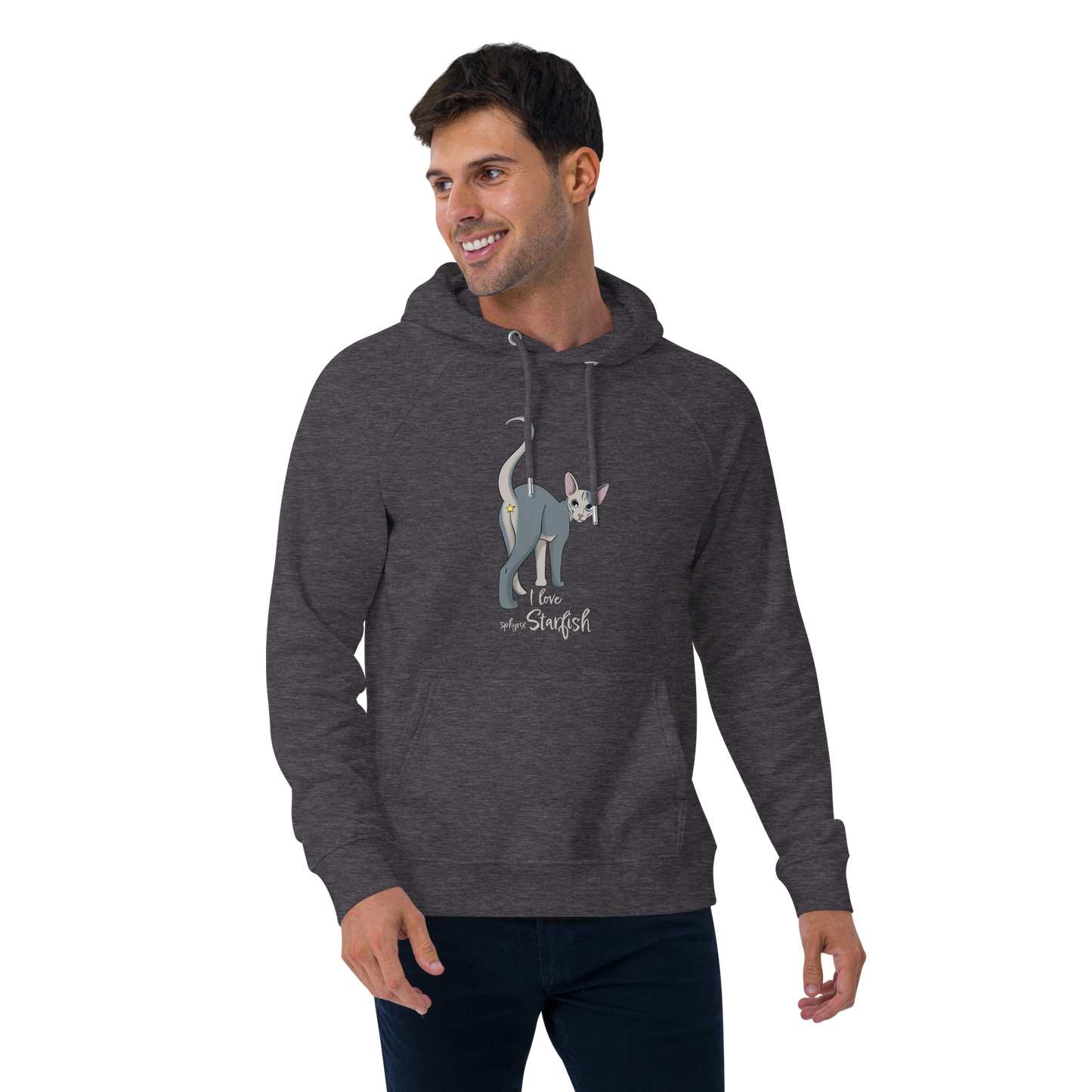 "I LOVE SPHYNX STARFISH" UNISEX ECO HOODIE