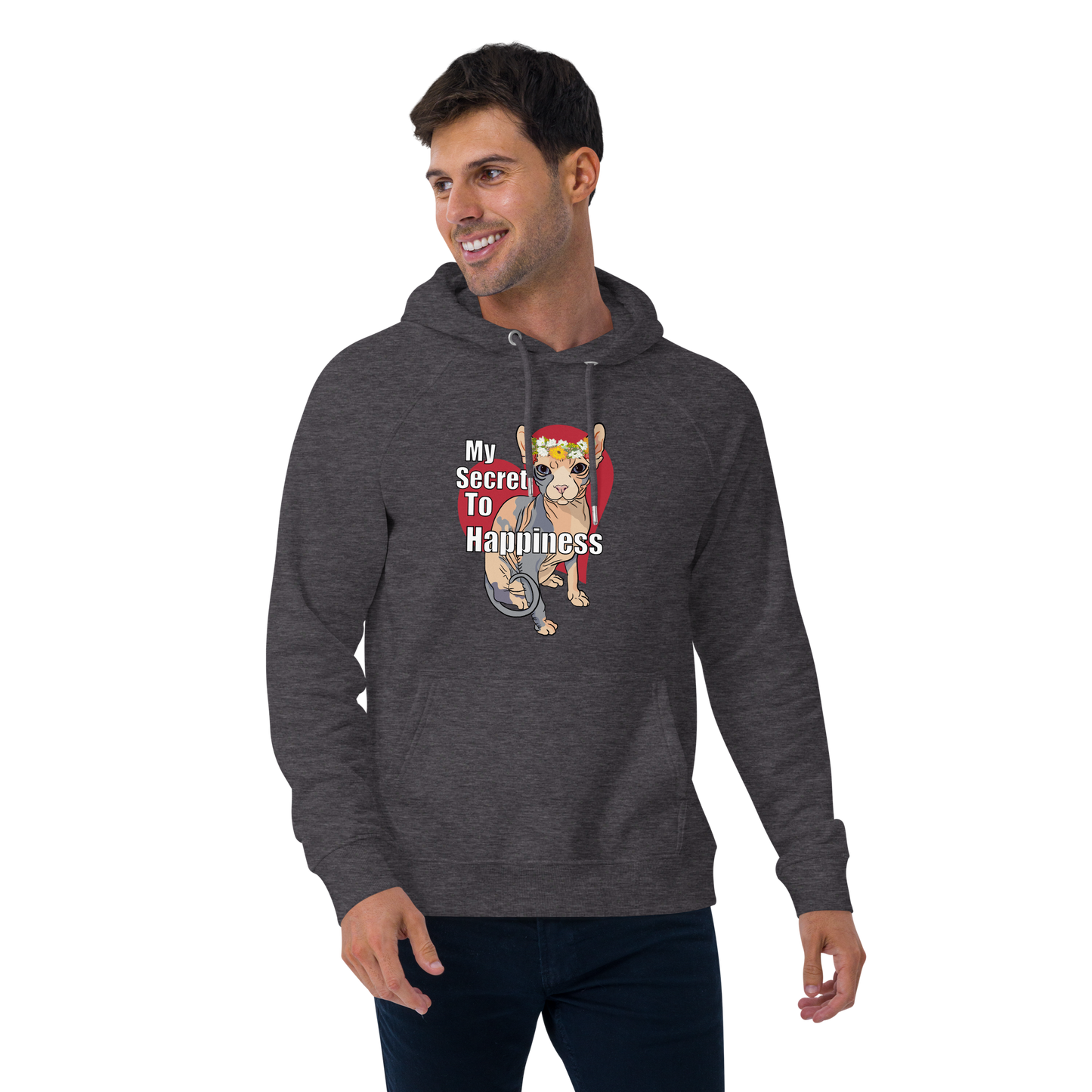 "MY SECRET TO HAPPINESS" UNISEX ECO TEE