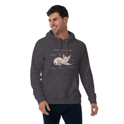 "ANATOMY OF A SPHYNX" UNISEX ECO HOODIE