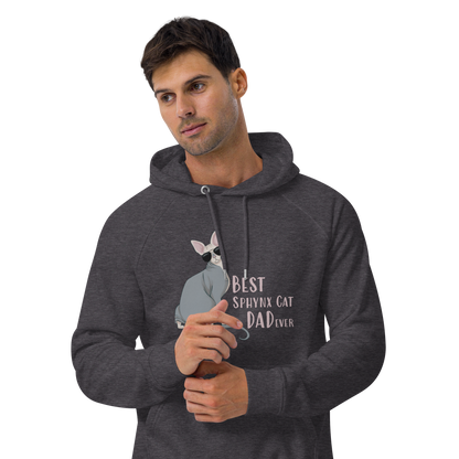 "BEST SPHYNX CAT DAD" UNISEX ECO HOODIE