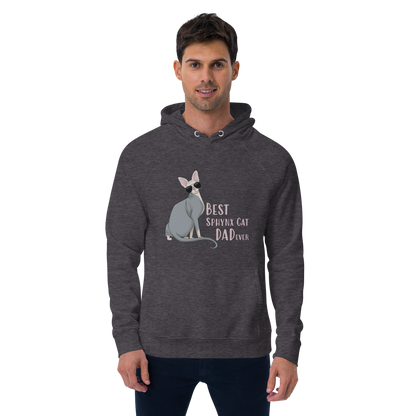 "BEST SPHYNX CAT DAD" UNISEX ECO HOODIE