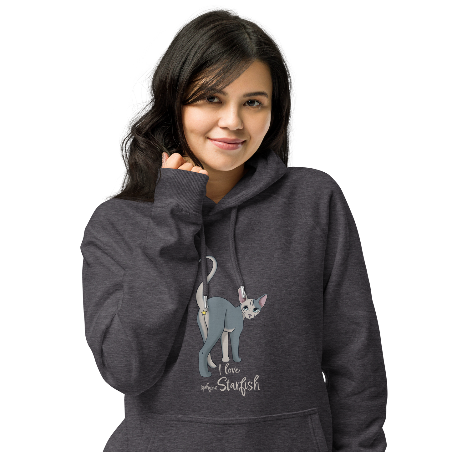 "I LOVE SPHYNX STARFISH" WOMEN'S ECO HOODIE