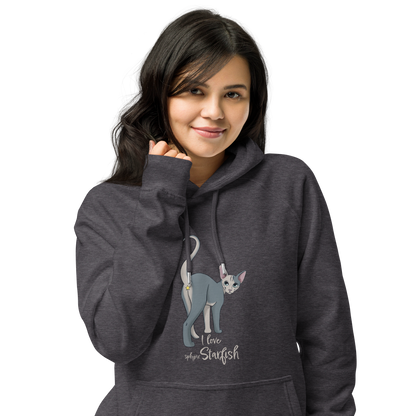 "I LOVE SPHYNX STARFISH" WOMEN'S ECO HOODIE