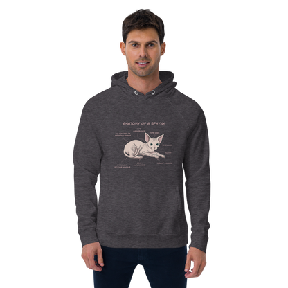 "ANATOMY OF A SPHYNX" UNISEX ECO HOODIE