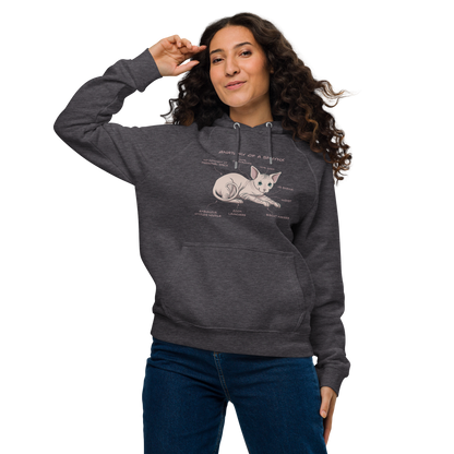 "ANATOMY OF A SPHYNX" WOMEN'S ECO HOODIE