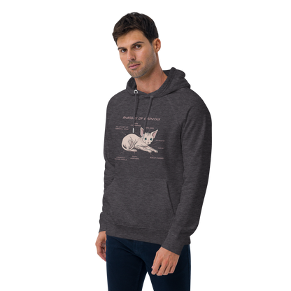 "ANATOMY OF A SPHYNX" UNISEX ECO HOODIE
