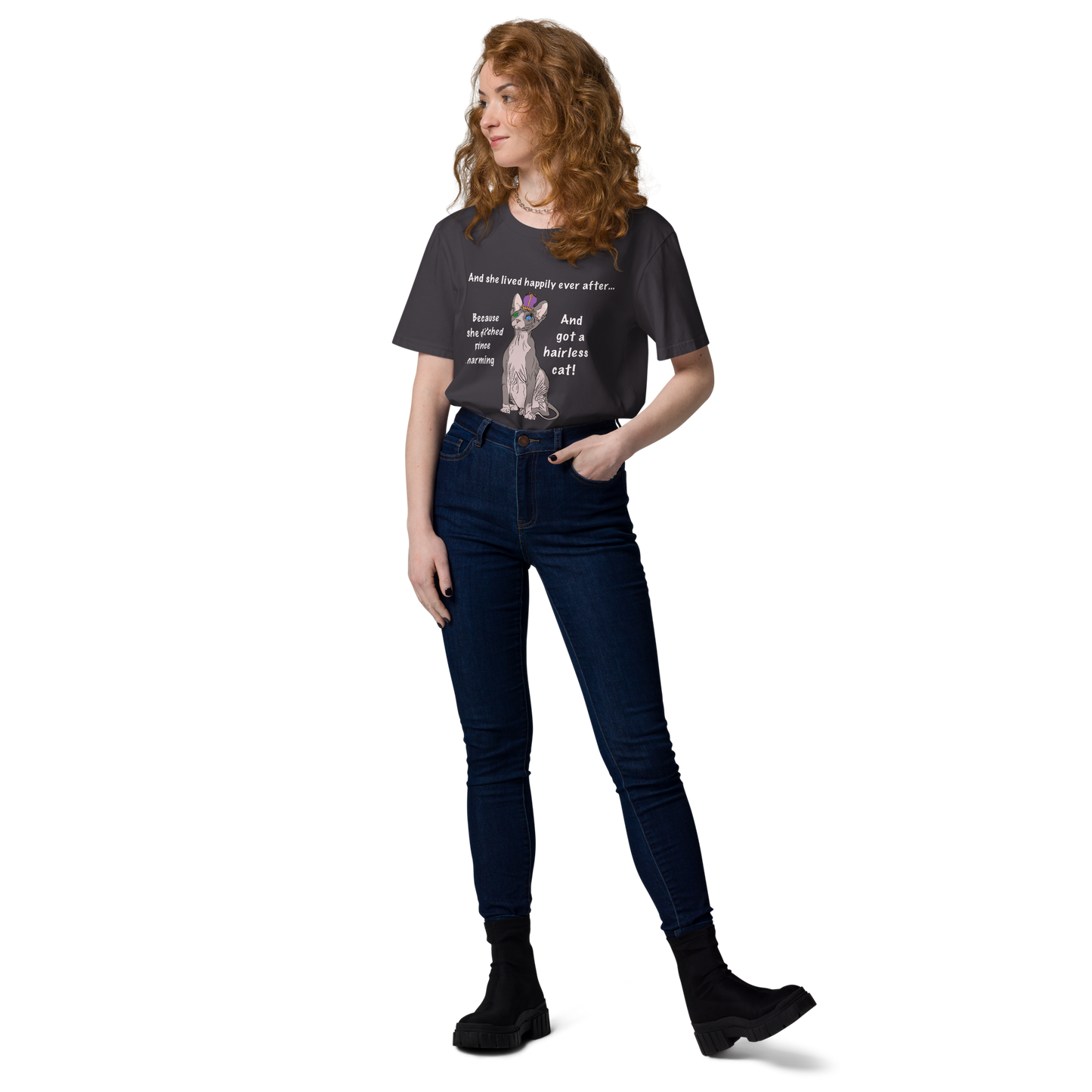 "DITCHED PRINCE CHARMING & GOT A SPHYNX CAT" ECO TEE