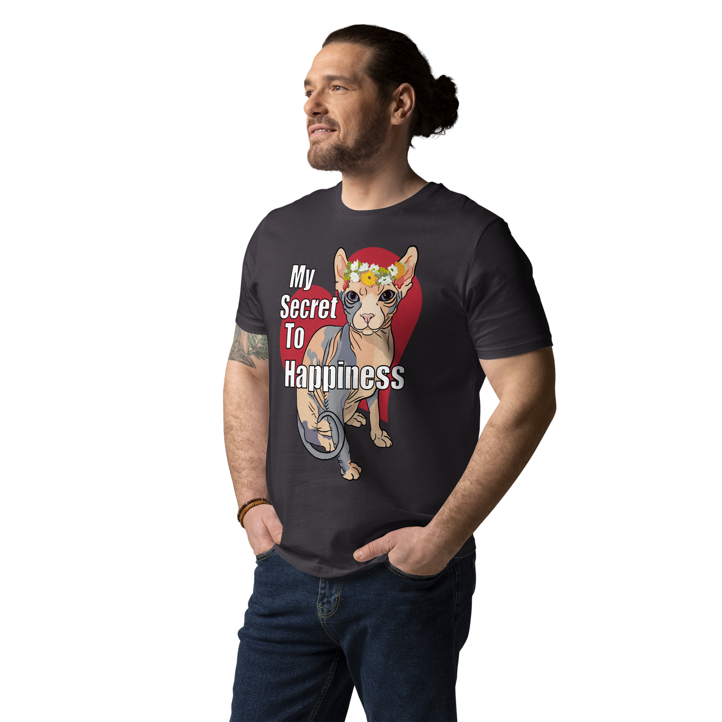 "MY SECRET TO HAPPINESS" UNISEX ECO TEE