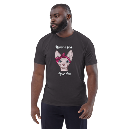 "NEVER A BAD HAIR DAY" UNISEX ECO TEE