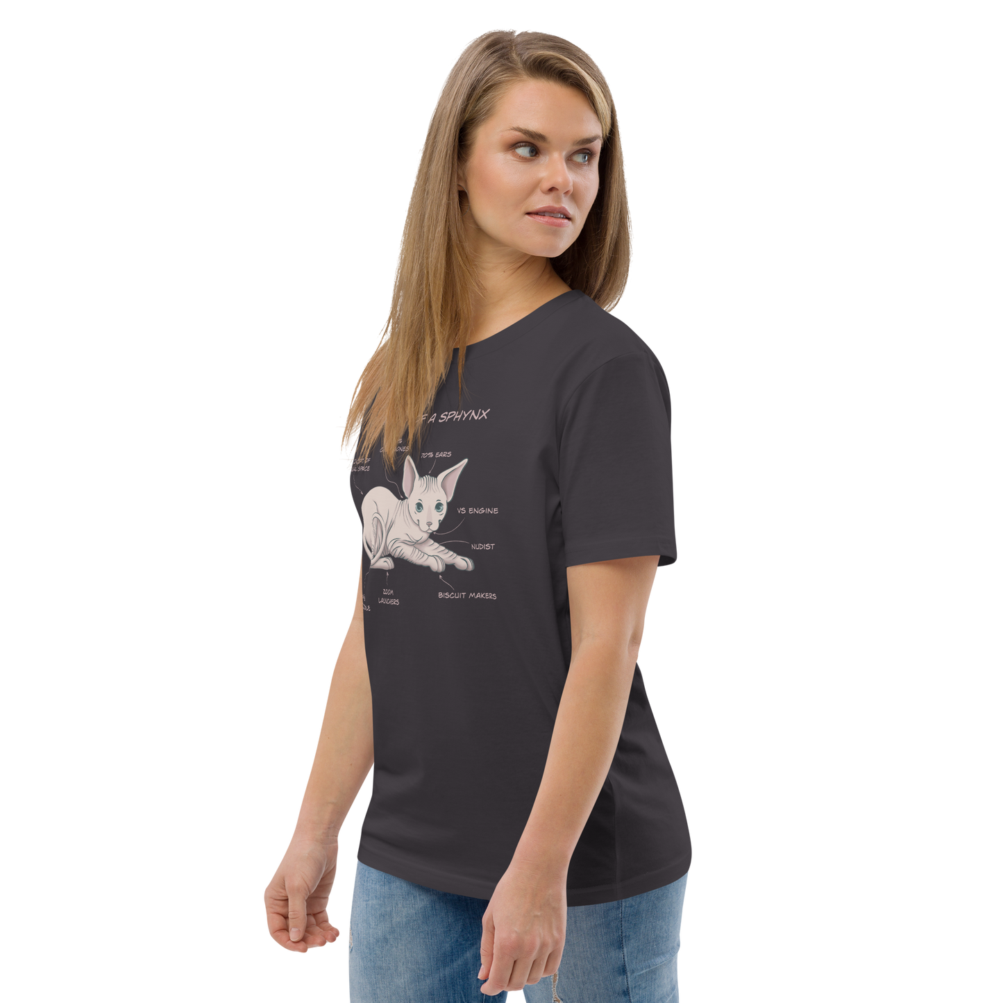 "ANATOMY OF A SPHYNX" UNISEX ORGANIC TEE