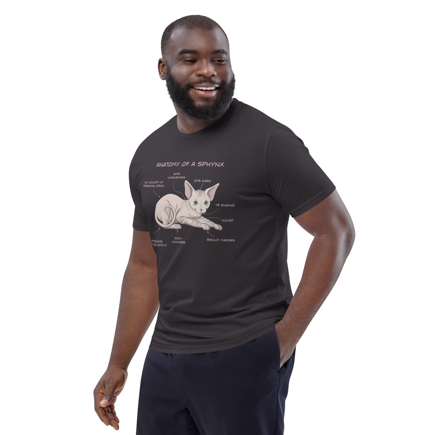 "ANATOMY OF A SPHYNX" UNISEX ORGANIC TEE