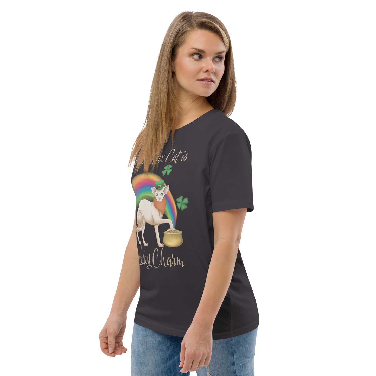 "MY SPHYNX CAT IS MY LUCKY CHARM" - UNISEX TEE