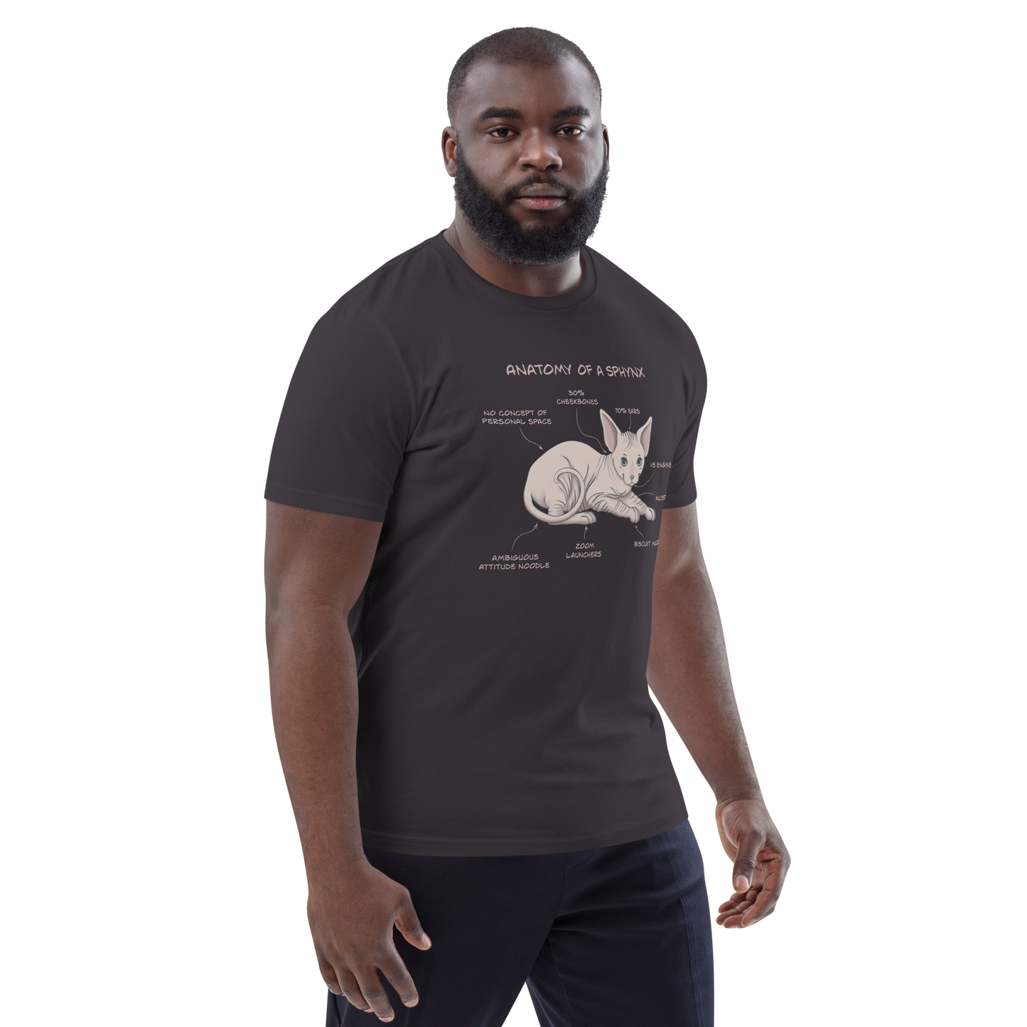 "ANATOMY OF A SPHYNX" UNISEX ORGANIC TEE