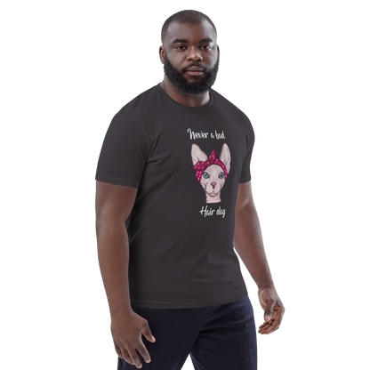 "NEVER A BAD HAIR DAY" UNISEX ECO TEE