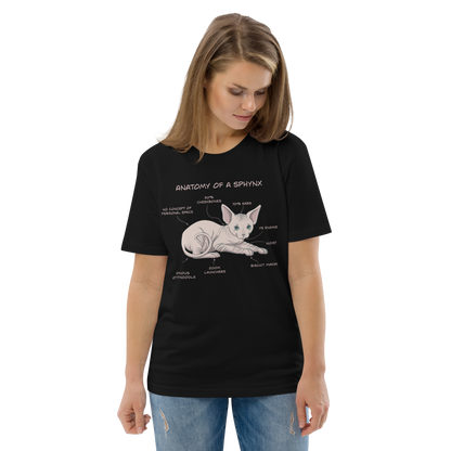 "ANATOMY OF A SPHYNX" UNISEX ORGANIC TEE